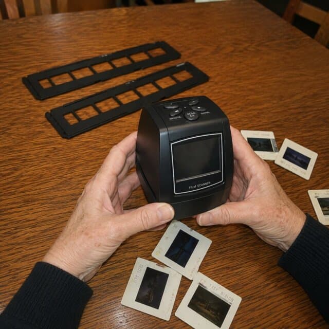 Karen W. with their MemoryVault Box